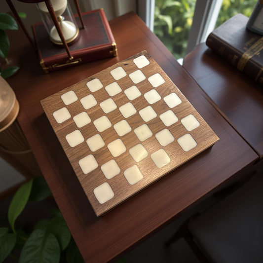 Walnut and Epoxy Chess Board