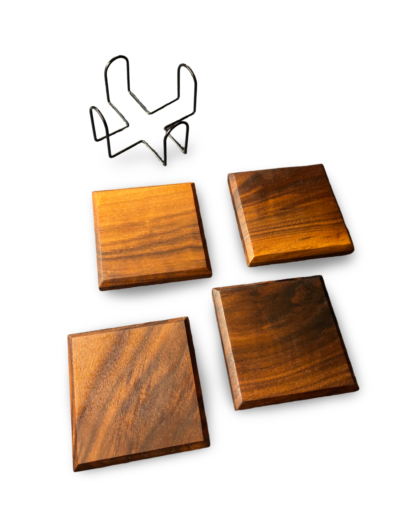 Walnut Coasters Set